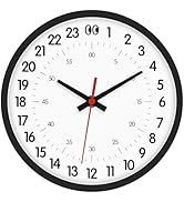 JoFomp 24 Hour Wall Clocks Battery Operated, 8 Inch Small Wall Clocks for Living Room Decor, Mode...