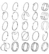 ONESING 18-31 Pcs Knuckle Rings for Women Stackable Rings Sets Girls Vintage Joint Finger Rings G...