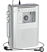 Gracioso Portable Cassette Player Recorder with Bluetooth Transmitter, AM FM Walkman Cassette Pla...