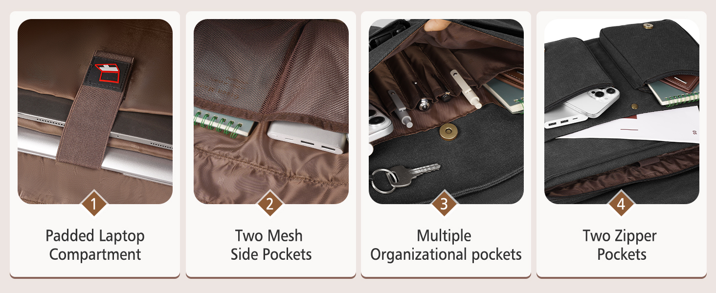 messenger bag for men canvas 15.6 17 17.3 inch laptop bag briefcases