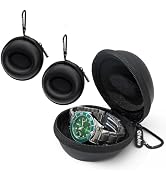 Ohuhu Watch Travel Case for Men 2 Pack Portable Single Watch Box and Storage Organizer for Wristw...