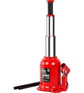 BIG RED 10 Ton (20,000 LBs) Torin Double Ram Welded Hydraulic Car Bottle Jack for Auto Repair and...