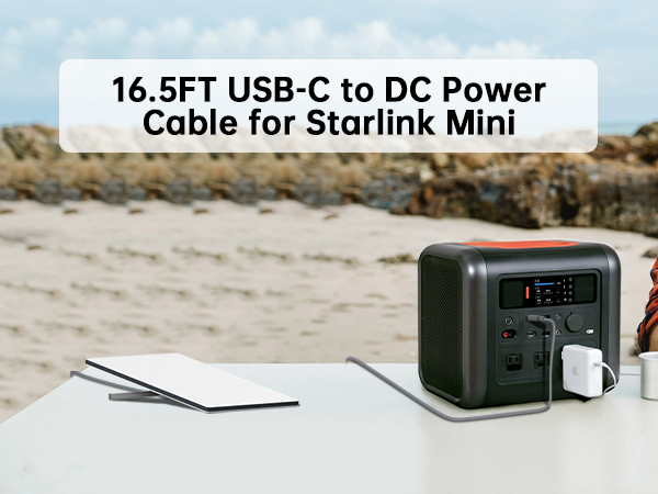 16.5FT USB C to DC Power Cable for Starlink Mini