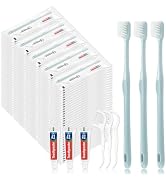 Lomgwumy Disposable Toothbrushes with Toothpaste, Travel Toothbrush Kit, Individually Packaged, L...