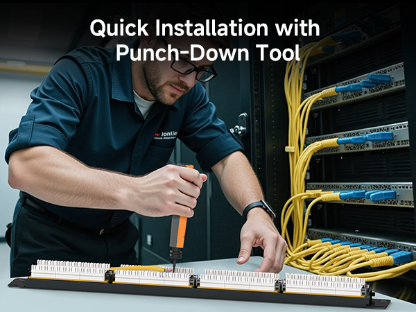 UL Listed Network Ethernet Patch Panel with Cable Management