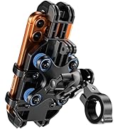LOKTENWO Anti-Theft Motorcycle Phone Mount [Vibration Dampener] [Metal Adjustment Arm] Aluminum A...