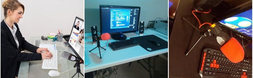 Professional Condenser Sound Podcast Studio Microphone for PC Laptop Skype MSN Computer Recording