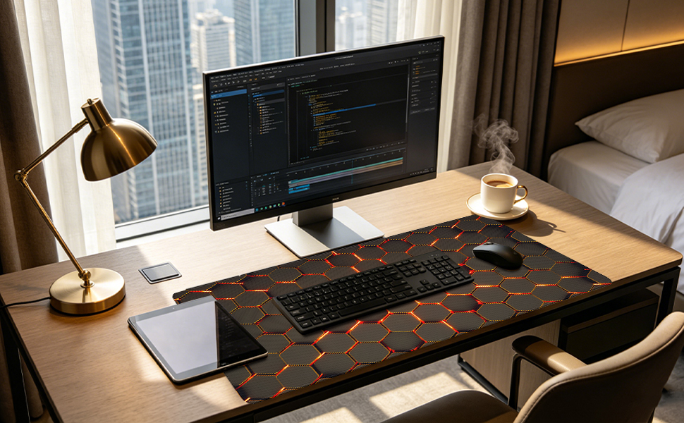 Generous size: fully covers your keyboard and mouse for a seamless workspace