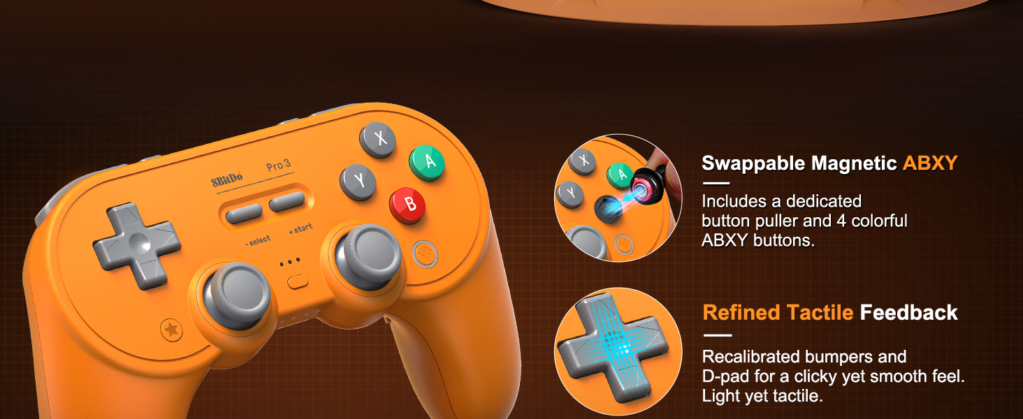 Text reads 'Composite Margins' and 'Next'. Multiple interface screenshots showing software settings panels with orange and blue accents.