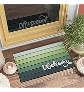 Bulijojo Apple Green Entrance Door Mat Large 17 x 30 Inch Entry Way Doormat Front Door Rug Outdoo...