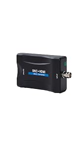 BNC to HDMI Video Converter Box,BNC Adapter with Audio for Security Cameras DVRs Supports 720P/1080P...