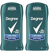 Degree Men Original Antiperspirant Deodorant Cool Rush Twin Pack 48-Hour Sweat &amp; Odor Protection ...