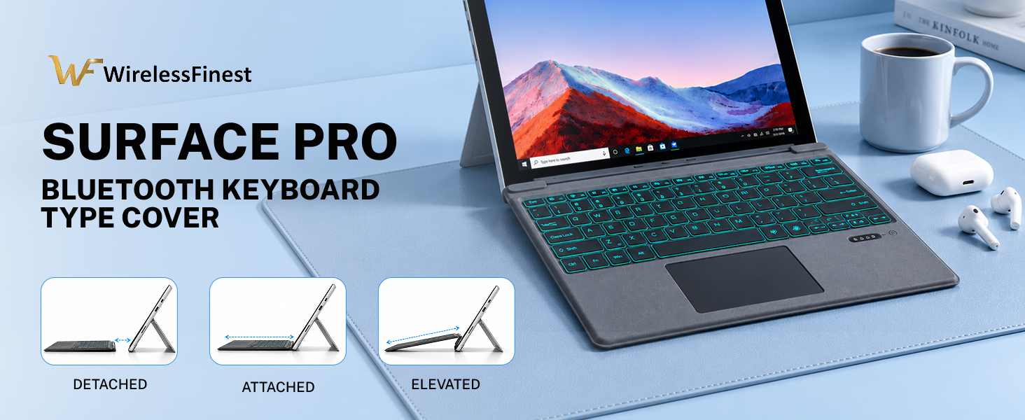 Surface pro 7,6,5,4,3 -Bluetooth Keyboard Type Cover