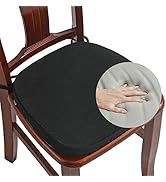 BUYUE Luxury 100% Pure Memory Foam Chair Cushion 1 Pack, Jacquard 16" U-Shape Comfortable Dining ...