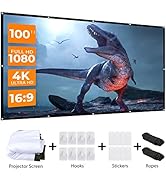 Projector Screen, 100 - inch White Soft Projection Screen