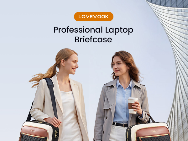 LOVEVOOK Laptop Briefcase for Women, Computer Messenger Shoulder Bags 