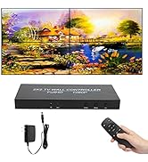ASHATA 2x2 Video Wall Controller, HDMI Video Image Processor Screen Splicing 1080P high Definitio...
