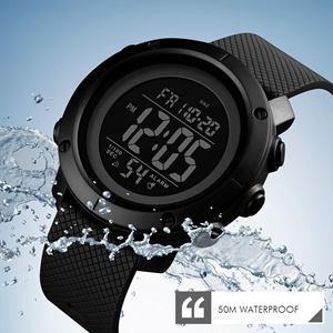 Digital Watch Sports Waterproof Military Back Light Teenager Watch Black