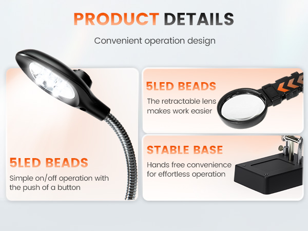 Adjustable Helping Hands Magnifier