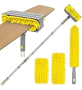TidyBliss 77” Ceiling Fan Blades Cleaner Duster with Extension Pole, Extendable Flexible Dust Cle...