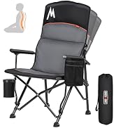 Overmont Camping Chair with Lumbar Support for Adults - Oversized with High Back Supports 450 LBS...