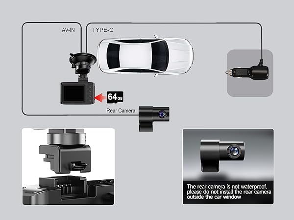 Install the in-car rear camera