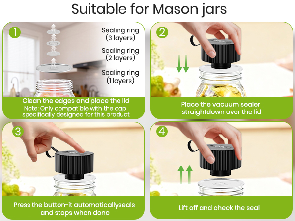 plateful mason jar vacuum sealer