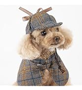 Dog Costume-Cute Detective Pet Clothes Set Halloween Cosplay Party Outfit Winter Fashion Cape Clo...