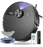 MONSGA Robot Vacuum and Mop Combo, 5000Pa Robotic Vacuum with Lidar Navigation, 180mins Runtime, ...