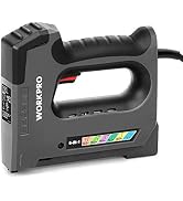 WORKPRO 6 in 1 Staple Gun, Electric Stapler Tacker, 110V Corded Brad Nailer for DIY Project of Wo...