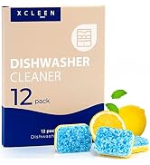 Xcleen Dishwasher Cleaner and Deodorizer Tablet - Helps Remove Limescale, Mineral Buildup and Odo...