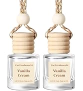 HoogaLife Car Air Freshener Diffuser 2 Pack Hanging Air Freshener Diffuser - Vanilla Cream Fragra...