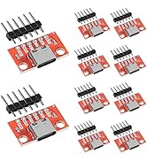 MELIFE 10pcs USB Type-C Breakout Board Serial Basic Breakout Female Connector Type PCB Converter ...