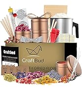 CraftBud Natural Soy Candle Making Kit for Adults, DIY Candle Making Kit for Kids with Dried Flow...