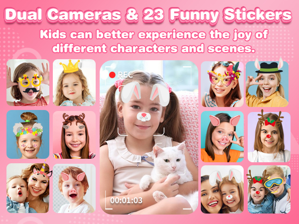 Kids Smart Phone for Girls Ages 3-7, Kids Cell Phone Toy with MP3 Player