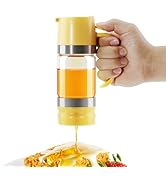 Aelga Glass Honey Dispenser Pot, No Drip 9 OZ Honey Jar with Handle, Syrup Dispenser for Coffee o...