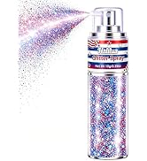 Patriotic Red White and Blue Body Glitter Spray,4th of July for Women Kids | Shimmer Face Body Ha...