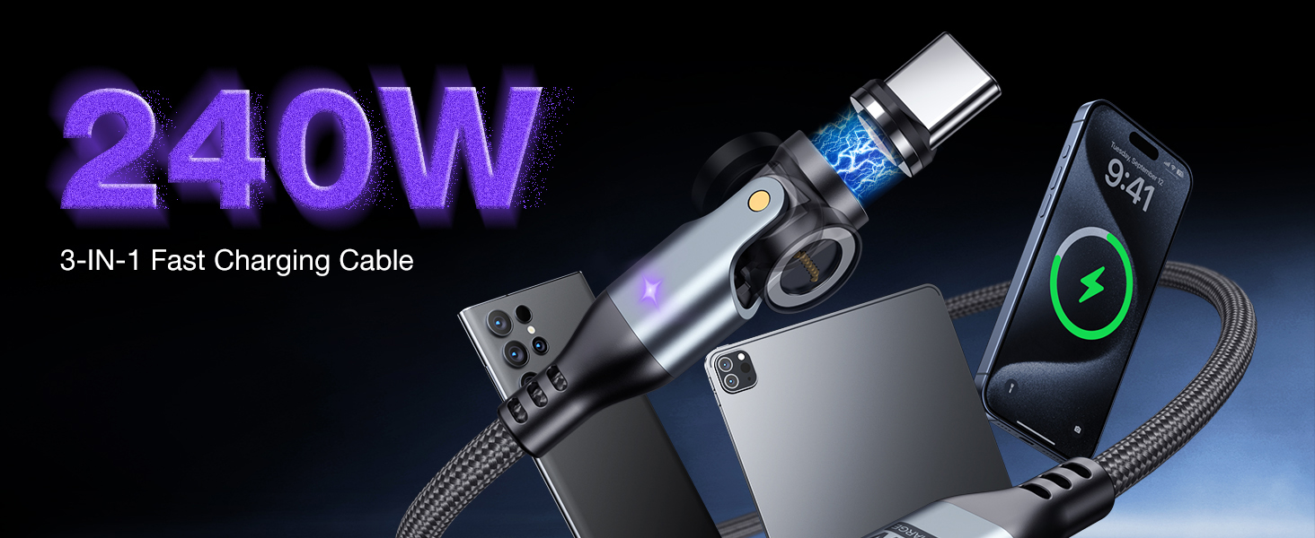 magnetic usb c charging cable