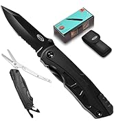 RoverTac Pocket Knife Multi Tool Tactical Knife Multitool Knife with Scissors Bottle and Can Open...