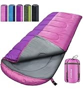 WKFAMOUT XL 10 Degree Sleeping Bags Waterproof for Adults 350GSM Machine Washable with Compressio...
