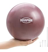 ROSAPOAR Small Exercise Ball - 9 Inch Mini Pilates Ball, Anti-Burst Yoga Ball for Stretching &amp; Co...