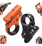 Fidget Slider Ring Plastic Toy for Adult, Push Flip Clicker Transformable Sensory Textured Finger...