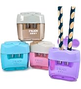 Aitxpaotn 4 PCS Pencil Sharpeners Manual, Colored Pencil Sharpeners, Dual Holes, Manual Handheld ...