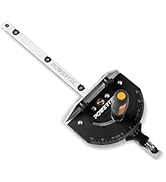 POWERTEC 71767 Precision Miter Gauge for Table Saw, with 11 Preset Angle Stops, Laser Engraved An...