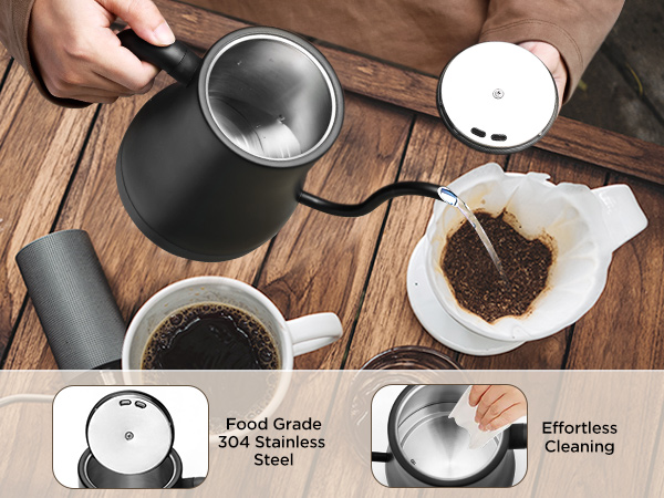 stainless steel gooseneck kettle