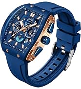 findtime Watches for Men Relojes para Hombres Unique White Blue Gold Wrist Watch Waterproof Sport...