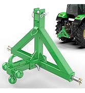 3 Point 2" Trailer Hitch Receiver and Towing Ball Hitch with Hook Heavy Duty Tractor Drawbar 3 Pt...