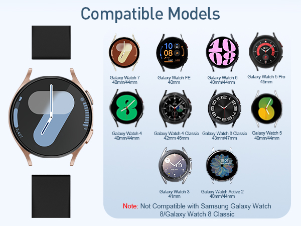 DaQin 10 Pack Bands Compatible with Samsung Galaxy Watch 7/6/5/4