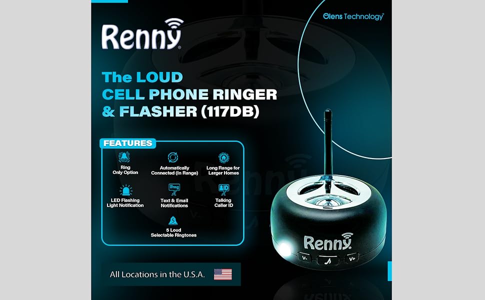 Renny Ringer- The Loud Cell Phone Ringer &amp; Flasher