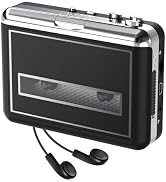Cassette Player Walkman - Compact Tape Player Portable Recorder with Earphone-Convert Audio Music...